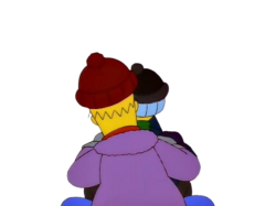 Mr. Burns and Homer Simpson Sledding Meme Template