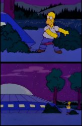 Homer tip of spaceship iceberg Meme Template