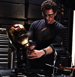 Tony Stark welding helmet Meme Template