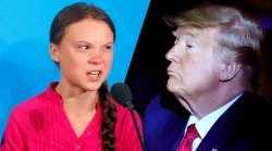 Greta Thunberg and Donald Trump Meme Template