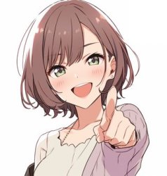 Anime Girl Pointing at you Meme Template