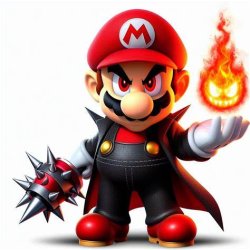 Evil Mario Meme Template