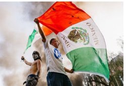 LA Rioters Mexico flag Meme Template