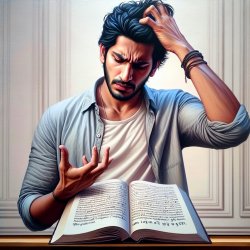 A man scratching his head trying to figure out a saying Meme Template
