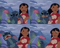 Stitch 'dies' Meme Template