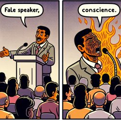 hypocrisy of false speakers—whose own conscience has been seared Meme Template