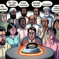false speakers, conscience seared with hot iron Meme Template