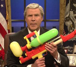 Will Ferrell squirtgun Meme Template