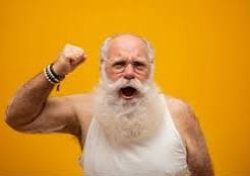 Old white beard Meme Template