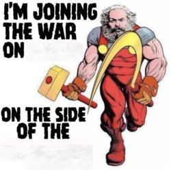 I'm joining the war on _ on the side of the _ Meme Template
