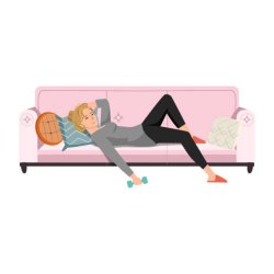 Lazy Woman On Couch Cartoon Meme Template