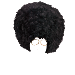 afro with glasses Meme Template