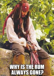 why is the rum gone Meme Template
