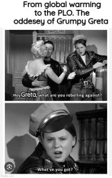 Greta Thunberg in The Wild One Meme Template