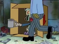 poor beggar squidward Meme Template