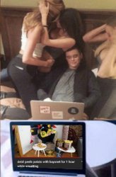 Guy ignoring girls Meme Template