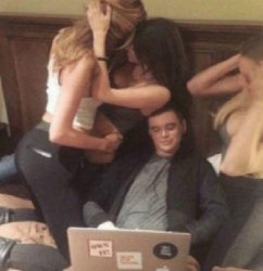 Guy ignoring girls Meme Template