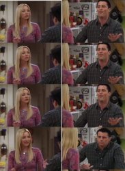 Phoebe Joey backwards Meme Template