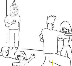 Alone at the party Meme Template