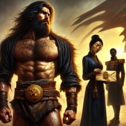 A hairy man with a leather belt girded around his waist meets a Meme Template