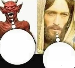 Devil and Jesus Meme Template
