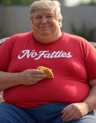 Donald Trump obese TACO no fatties fatty Meme Template