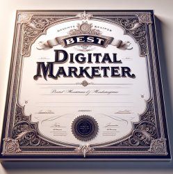 Best Digital Marketer Award Certificate Meme Template
