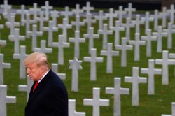 Donald Trump Normandy Cemetery military graves Meme Template