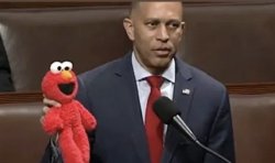 Hakeem Jeffries and Elmo Meme Template