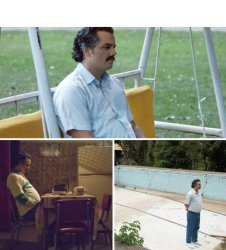 Lonely Pablo Escobar Meme Template