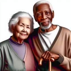 grandmother with a grandfather Meme Template