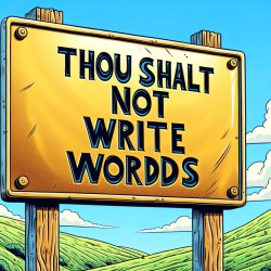 thou shalt not write words Meme Template