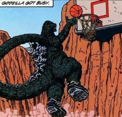 Godzilla Got Busy Meme Template