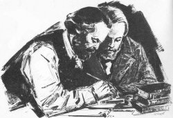 Marx Engels Cheating Meme Template