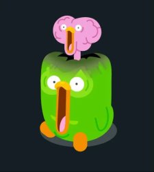 super surprised duolingo Meme Template