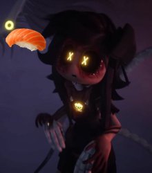 Cyn With Sushi Meme Template