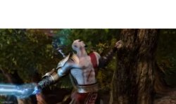 Kratos Yelling Meme Template