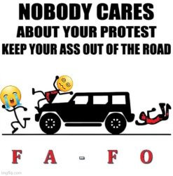 Protestors getting run over Meme Template