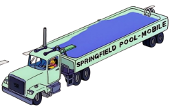 Springfield Pool-Mobile Transparent Background Meme Template