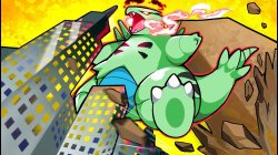 Pokemon crushing buildings Meme Template
