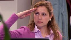 Pam Salute Meme Template