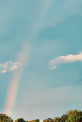 Rainbow sky Meme Template