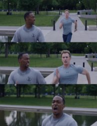 Captain American Lapping Falcon Meme Template