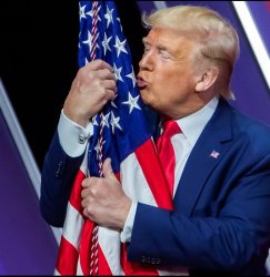 Trump and Flag Meme Template