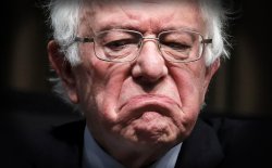 Breadline Bernie Sanders sulking Meme Template