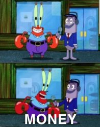 mr crab money Meme Template