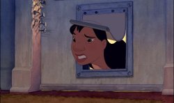 Nani peeks through a dog door Meme Template