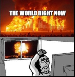 world on fire Meme Template