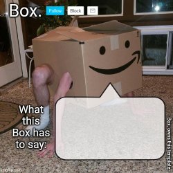 Box. announcement template. Meme Template