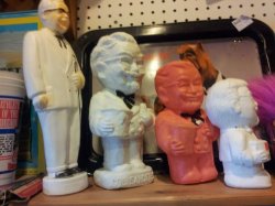 Vintage 1970's KFC Colonel Sanders Piggy Banks Meme Template